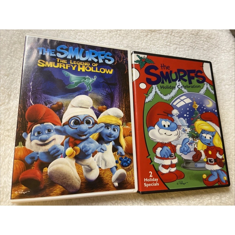 Smurfs‎ Legend Of Smurfy Hollow Holiday Celebration Lot Of 2 Halloween Christmas